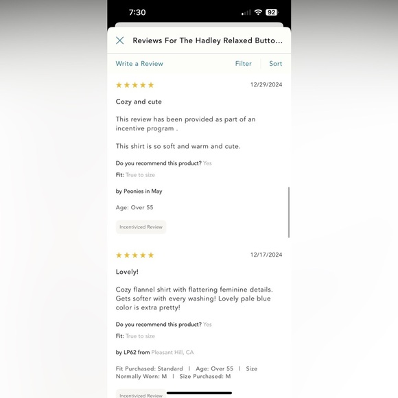 NWT new medium Anthropologie pilcro Hadley button down shirt blue plaid flannel - Picture 17 of 17